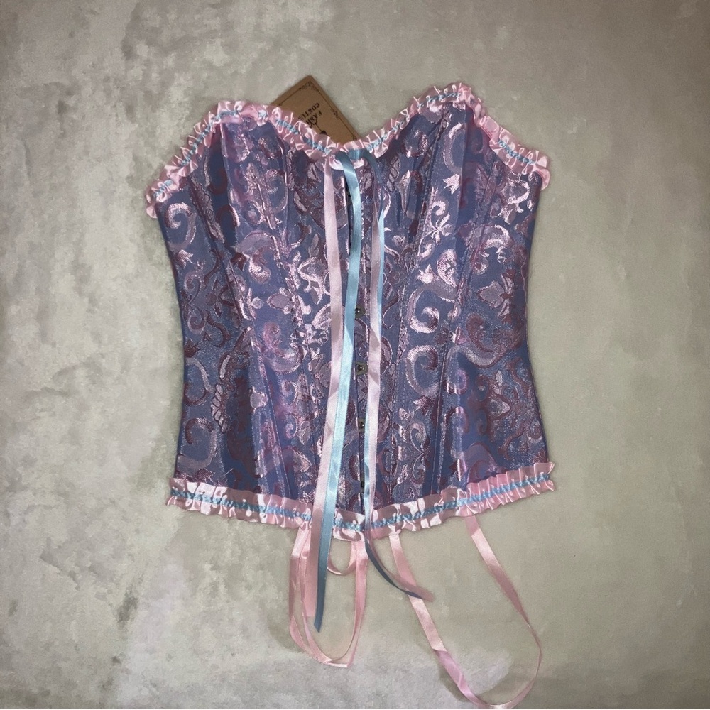 Elegant Pink and Blue Women's Top